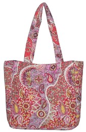 Small Quilted Tote Bag-Q713#/PK/RED